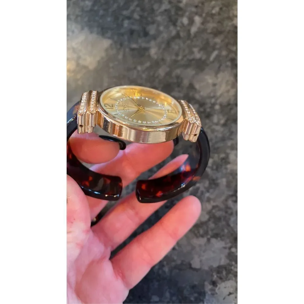 Vintage Jones New York Tortoise Shell Cuff Watch Set